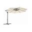 Varjo Ø 300 cm LED-valoilla (aurinkokäyttöinen) ja jalustalla, beige