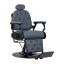Hydraulic barber chair Gabbiano Francesco, graphite color, with black base