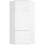 Corner wardrobe AKORD S100, 6 doors, white, 100/100 × 235 × 50 cm