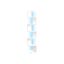 Corner hanging shelf VASAGLE, 5 tiers with LED lighting, White, 20 × 126 × 20 cm