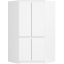 Corner wardrobe S100 CLP, 4 doors, white, 100/100 × 180 × 50 cm