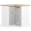 Kulmakeittiökaappi OLIWIA S90/90, 2 ovea, valkoinen/harmaa, 90 × 85 × 46 cm