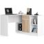 Corner desk AKORD B-17 CLP, set of 2 elements, white/oak, 120 × 79 × 126 cm