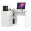 Corner desk B16, left, 3 drawers, white, 124 × 77 × 85 cm