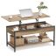Coffee table VASAGLE LCT261KD02, Adjustable height, 100 × 50 cm