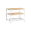 Полка кухонная 60x100x90см., светло-коричневая/белая