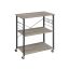 Keittiön hylly 40x80x89cm., harmaa/musta