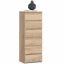 Lipasto AKORD CL6/40, 6 laatikkoa, tammenvärinen, 40 × 109 × 35 cm