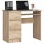 Computer desk A-6 CLP, left, 3 drawers, brown, 90 × 77 × 50 cm