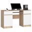 Computer desk A5, 2 drawers, oak/white, 135 × 77 × 50 cm