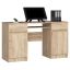 Computer desk A5, 2 drawers, oak color, 135 × 77 × 50 cm