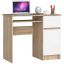 Computer desk PIKSEL, right, brown/white, 90 × 77 × 50 cm