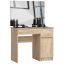 Makeup table AKORD P-2, right, 2 drawers and mirror, oak color, 90 × 142 × 50 cm