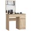 Vanity table with mirror CLP P-2/SL, oak color, 90 × 142 × 50 cm