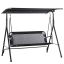 Ulkokeinu Outsunny 172x119x155cm., musta