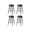 Комплект барных стульев 49,5x49,5x63 см., черный/коричневый