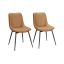 Комплект из 2 обеденных стульев 56x50,3x81 см, светло-коричневый/черный
