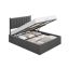 VASAGLE bed frame, with storage space under the bed, Grey, 209.3 × 143.4 × 110 cm