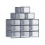 Коробки для обуви 12 шт. 33,5x23,2x14,3см., темно-синие