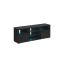 TV-taso LED-valaistuksella 40x160x60cm, musta