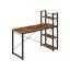 Письменный стол с полками 56x137,2x120 см., коричневый/черный
