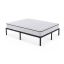Metal folding bed, with mattress, black, 140 × 190 × 35 cm