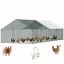 Metal chicken coop enclosure VEVOR JD382, 3 × 8 × 2 m