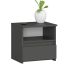Bedside table AKORD Furniture Factory CL1, 1 drawer, gray, 40 × 40 × 35 cm