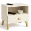 Bedside table MOBI K01, 1 drawer and 1 open niche, 40 × 43 × 37 cm