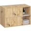 Seinäkiinnitteinen kylpyhuonekaappi VAMI W90, 2 laatikkoa, 2 avointa hyllyä, ruskea/beige, 90 × 60 × 45,5 cm