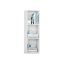 VASAGLE Custos bookshelf, 3 tiers, White, 24 × 94.8 × 30 cm