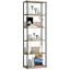 Freestanding shelf, 6 shelves, black/brown, 60 × 192 × 32 cm