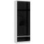 Free-standing shelf CLP R60, with 2 doors and a drawer, white/black, 60 × 180 × 35 cm