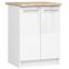 Lattialle sijoitettava keittiökaappi OLIWIA S60, 2 ovea, valkoinen, 60 × 85 × 46 cm