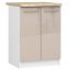 Lattiamallinen keittiökaappi OLIWIA S60 2D, 2 ovea, valkoinen/beige, 60 × 85 × 46 cm