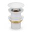 Washbasin stopper AkordV2, Click-Clack, without overflow, White, Ø 66 × 102 mm