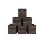 6 laatikon setti 30x30x30cm, tummanruskea