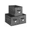 3 laatikon setti 50x30x30cm, musta