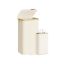 SONGMICS laundry basket, 100 l, with lid and removable bag, White, 42 × 32 × 75 cm