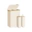 SONGMICS laundry basket, 100 l, with lid and removable bag, White, 52 × 38.5 × 75 cm