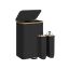 SONGMICS Laundry Basket, 100 l, with lid and removable bag, Black, 52 × 38.5 × 75 cm
