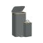 SONGMICS laundry basket, 100 l, with lid and removable bag, Grey, 42 × 32 × 75 cm