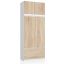 Wardrobe AKORD S 90, 2 drawers, white/oak, 90 × 234 × 51 cm