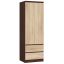 Wardrobe AKORD STAR S 60, 2 drawers, various colors, 60 × 180 × 51 cm