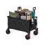 SONGMICS GFW115B01 Folding Hand Trolley, 150 l, up to 150 kg, 4 wheels, Black, 80.8 × 93.5 × 49.4 cm