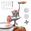 Ручная мясорубка из нержавеющей стали 304 с настольным зажимом и принадлежностями.