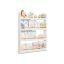 SONGMICS Children's Bookshelf, 3 Tiers, White/Natural, 80 × 100 × 12 cm