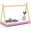 Children's bed GEM, with mattress, pink, 85 × 187 × 155 cm
