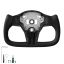 Steering wheel VEVOR, D-shaped with heating, Black, 375 × 255 × 130 mm