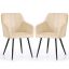 Dining chairs LUXANO, 2 pcs, beige/black, 54 × 82 × 58 cm